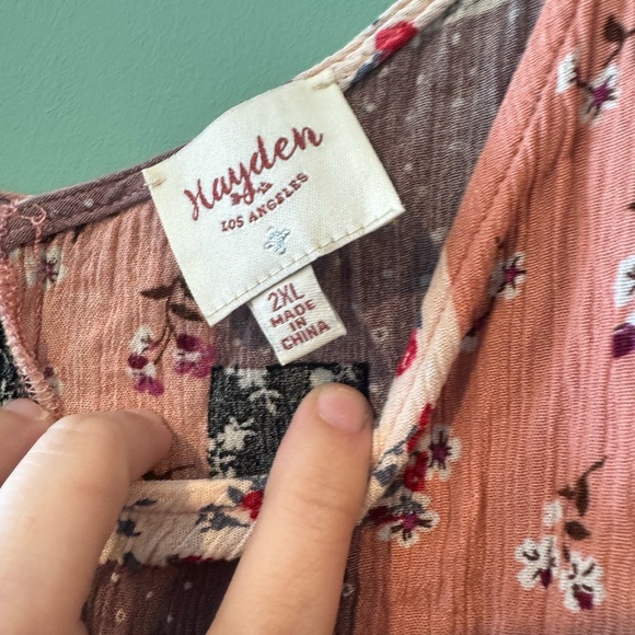 Hayden Plus Asymmetrical Pink and Black Dress with pockets size 2XL - Picture 7 of 9